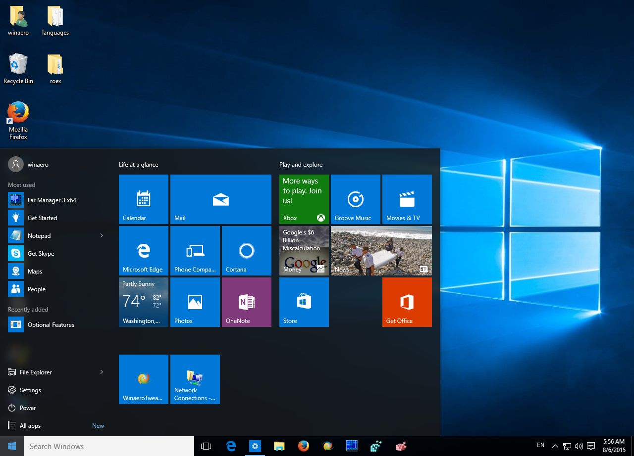 Speed up Start menu in Windows 10.