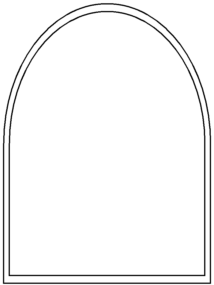 Arched window template. Free PDF..