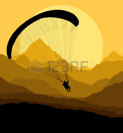 1,132 Paragliding Stock Vector Illustration And Royalty Free.