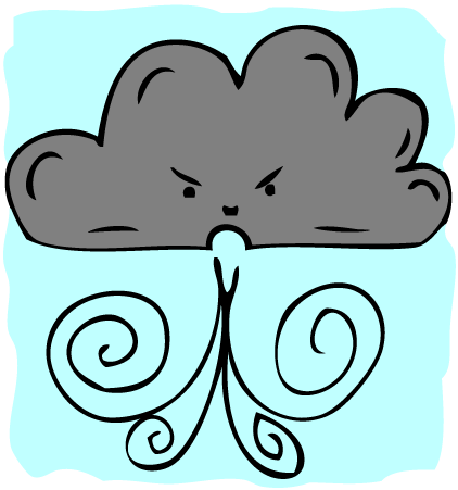 Windy Weather Clipart.