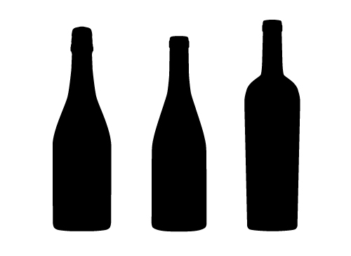 Wine bottle outline clip art.