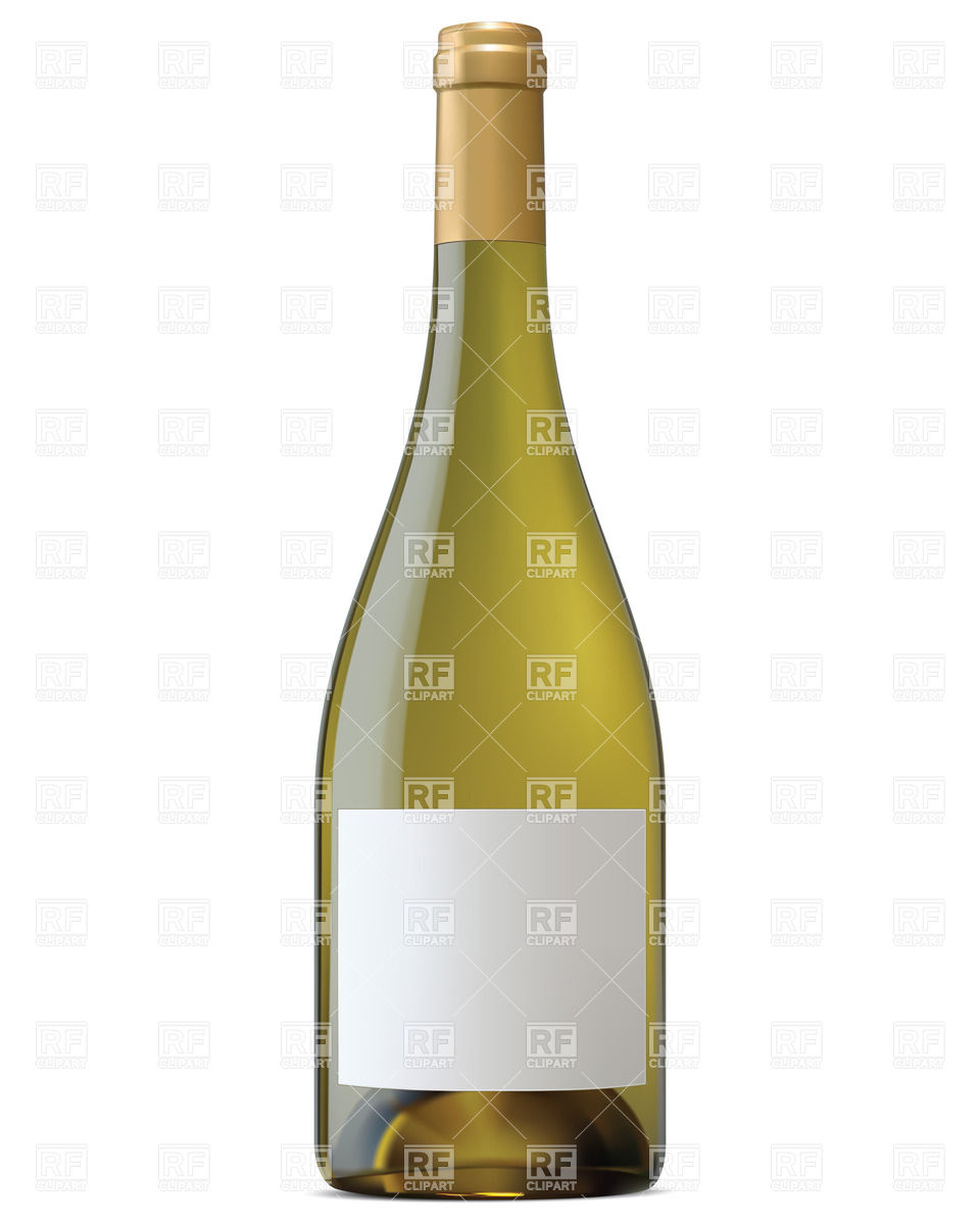 Blank template of wine bottle with empty labels Stock Vector Image.