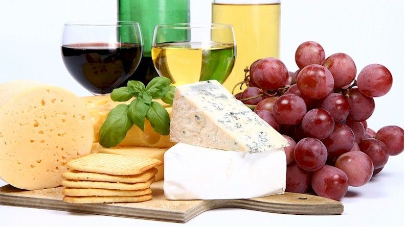 wine and cheese pairing.