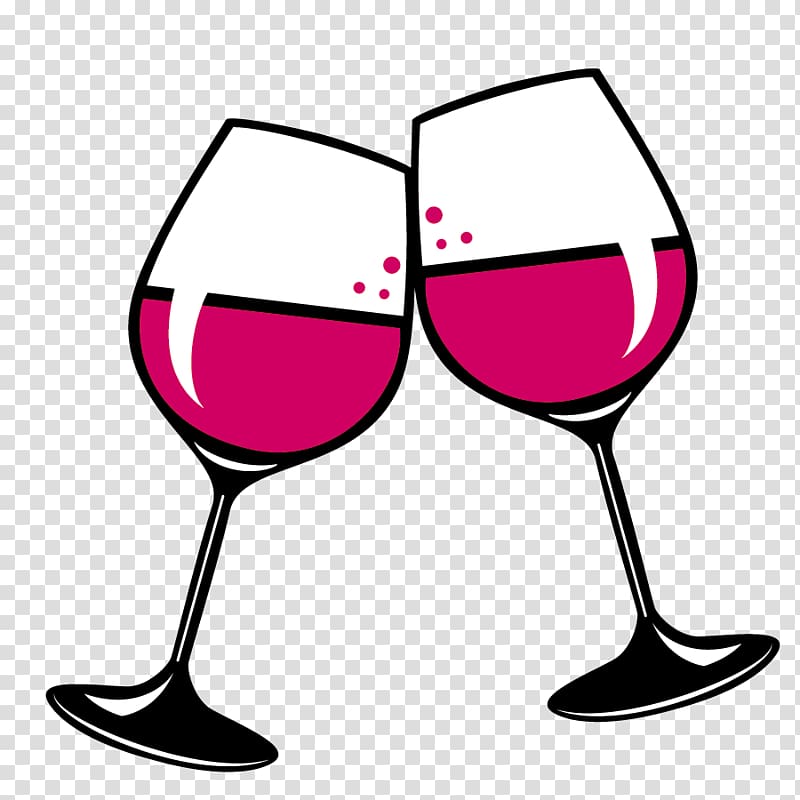 Toast of two wine glasses , Wine glass Red Wine White wine.