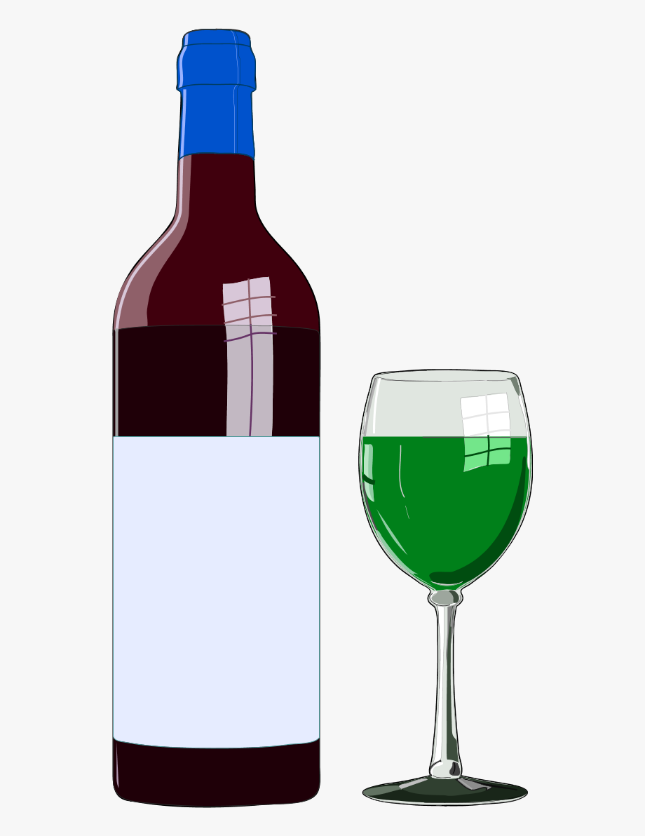 Wine Bottle And Wine Glass.