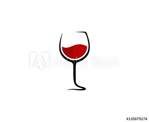 Wine glass logo.