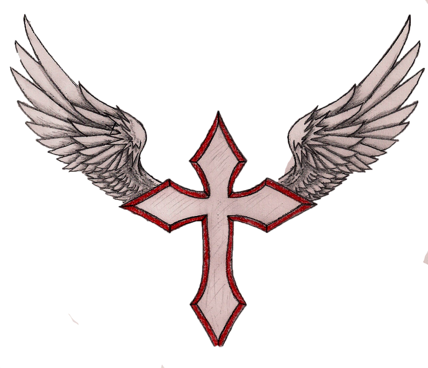 Cross With Wings Clipart.