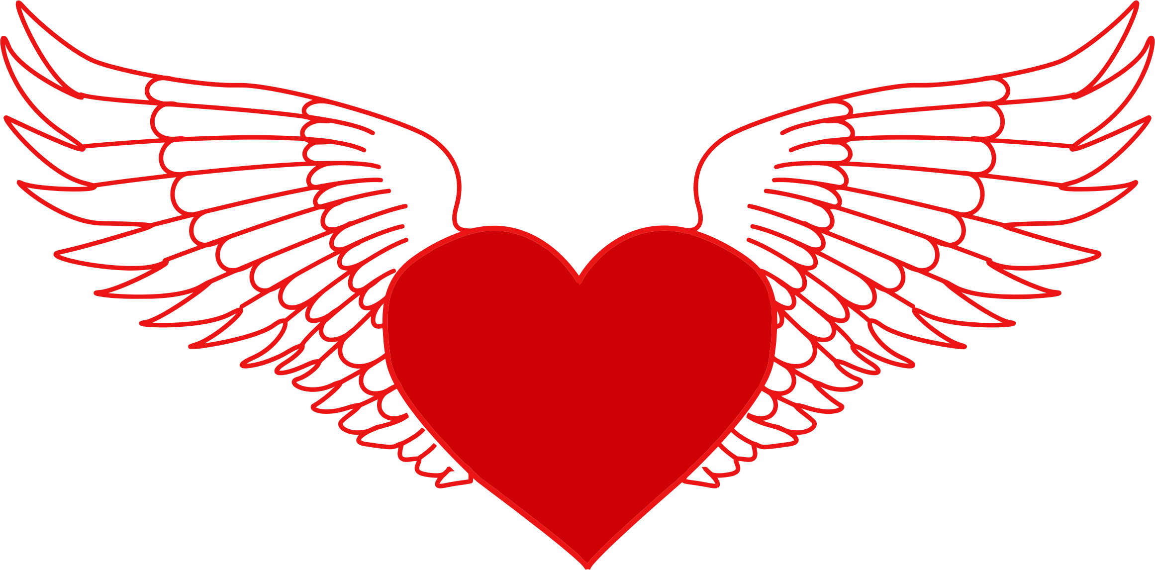 Wing clipart heart, Wing heart Transparent FREE for download.