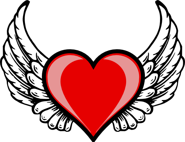Heart Wing Logo clip art.