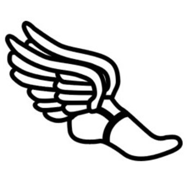 Track Shoe with Wings Clip Art.
