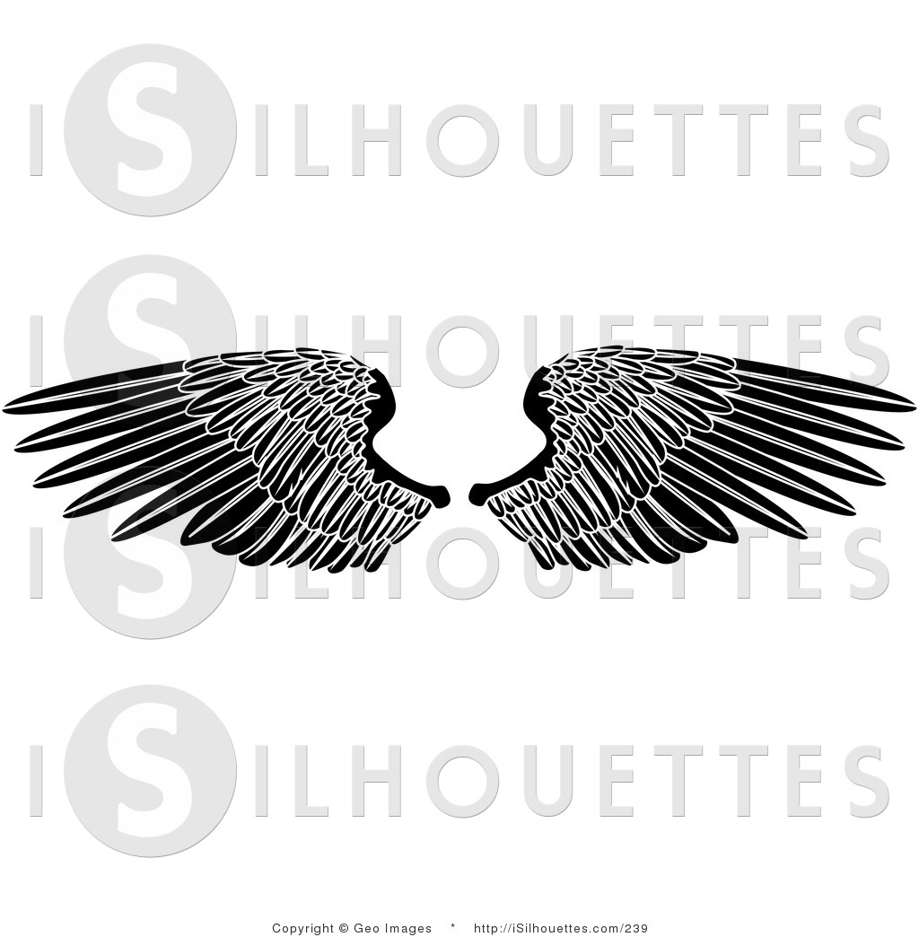 Royalty Free Stock Silhouette Designs of Wings.