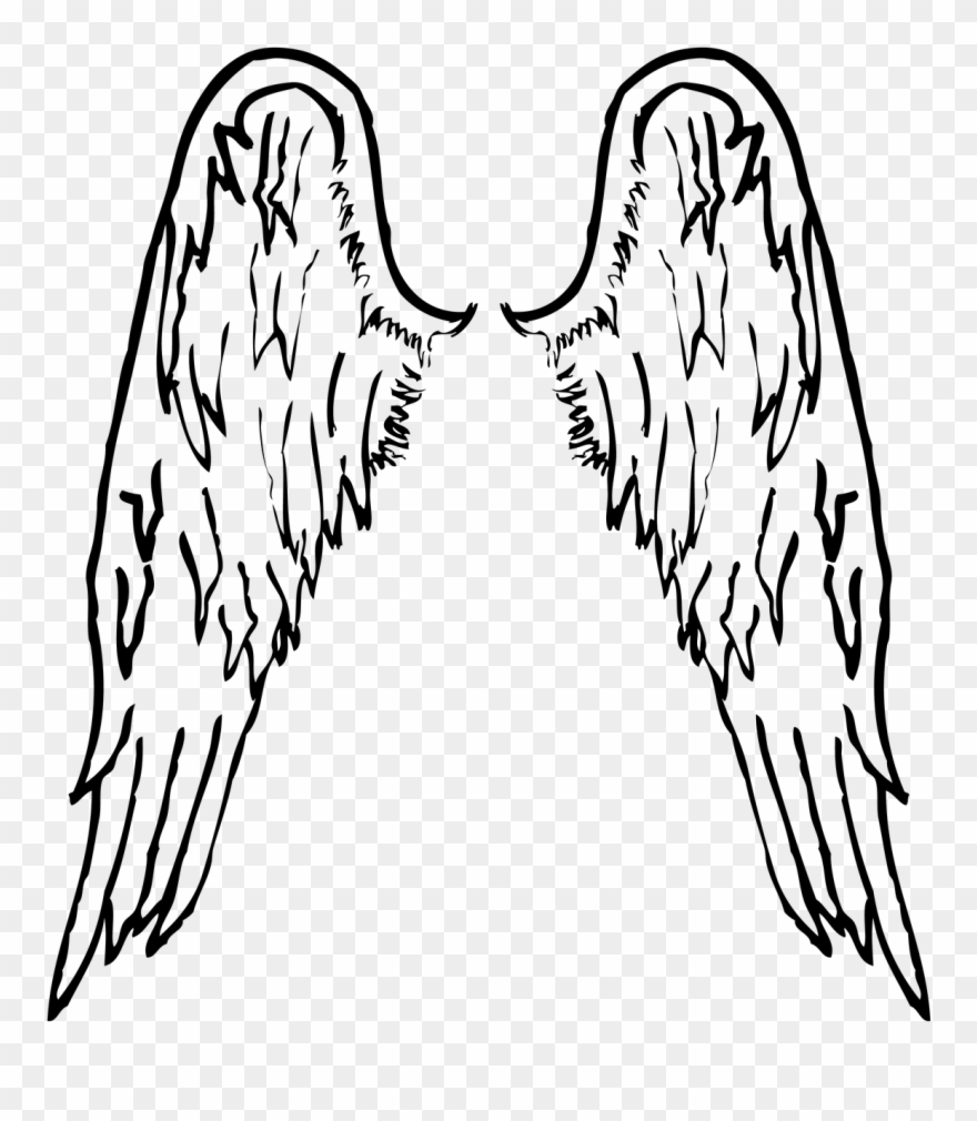 Closed Angel Wings Clip Art.