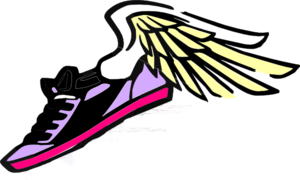 Running Shoe With Wings Purple/pink Clip Art in 2019.