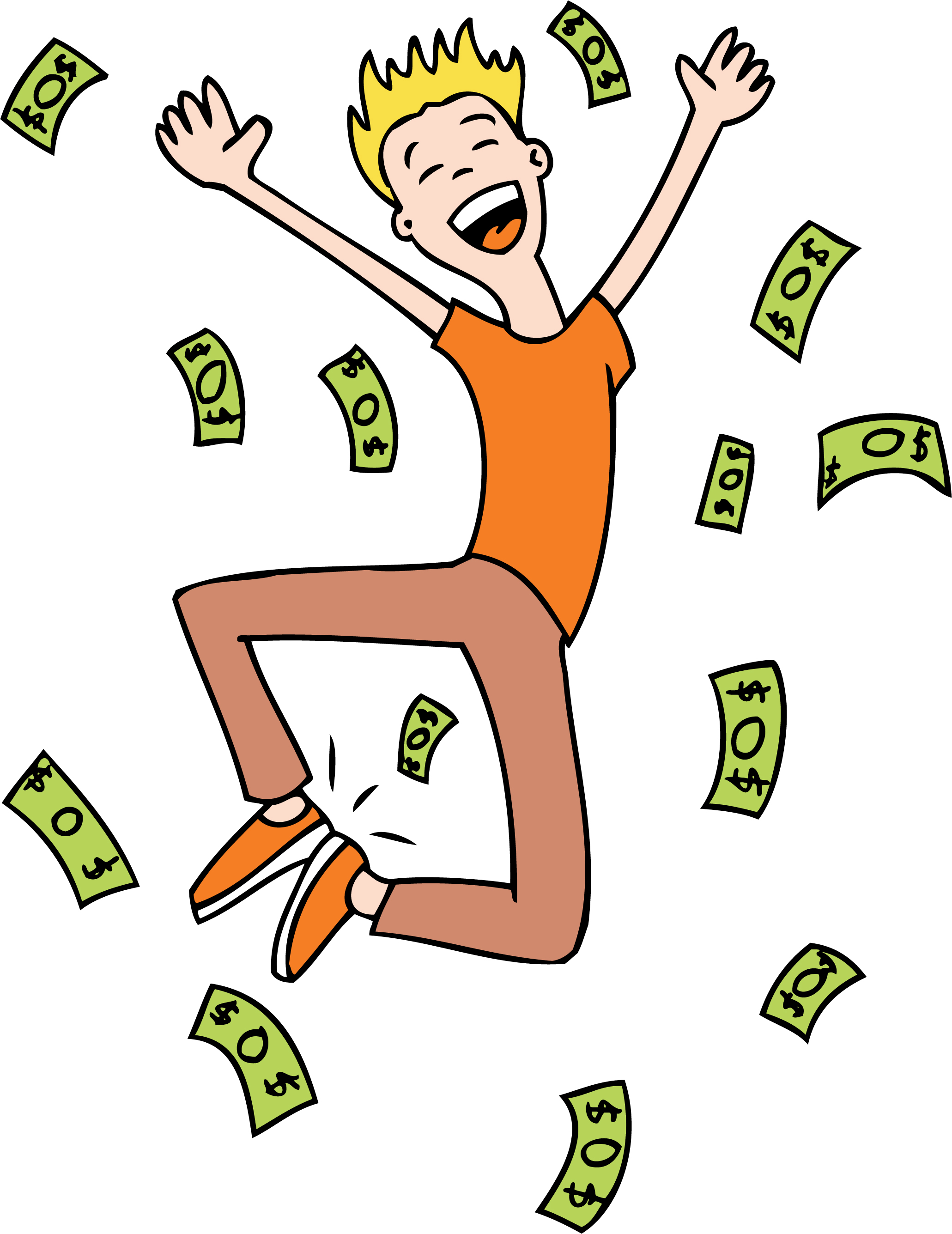 Lottery winners clipart.