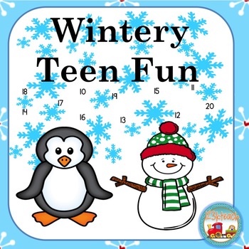 Teen Numbers Winter Fun Print and Go.