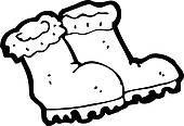 Clip Art Black And White Winter Boots Clipart#2003409.