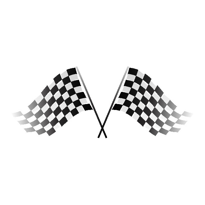 Checkered Flags Clip Art Free Vector.