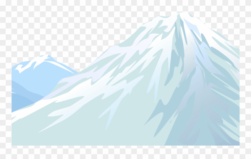 Winter Snowy Mountain Transparent Png Clip Art Image.