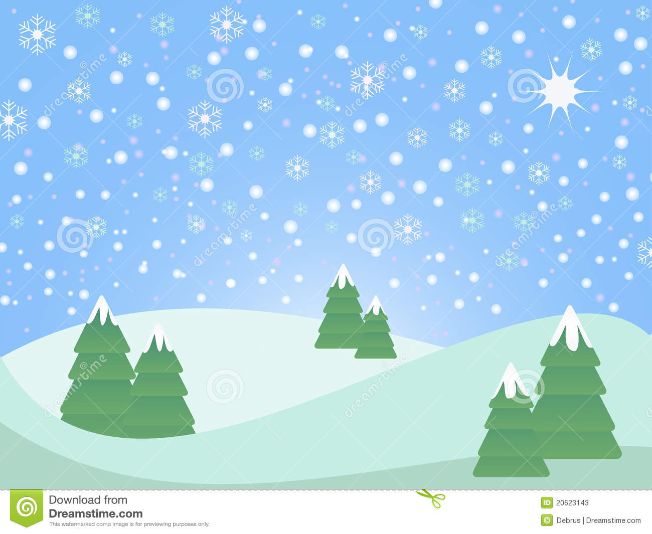 Snowy day clipart.