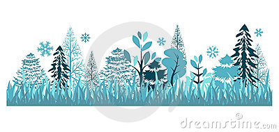 Winter Forest Clipart.