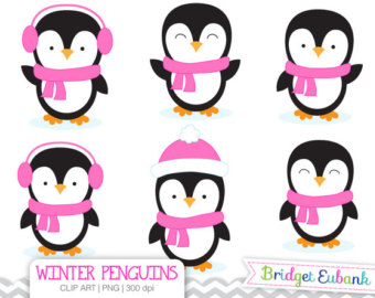 Girl Penguins Clipart.