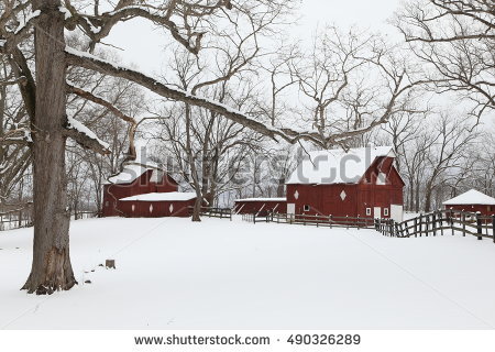 Snow Covered Barn Stock Photos, Royalty.