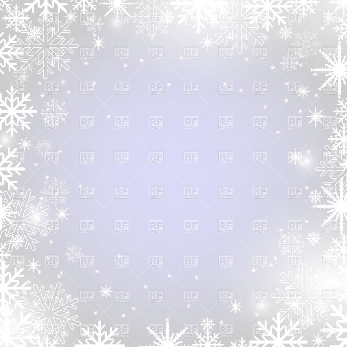 Winter frame with snowflakes Stock Vector Image.