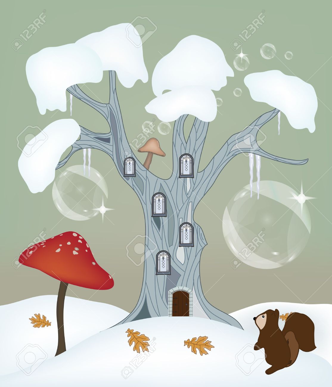 355 Winter Mushrooms Stock Vector Illustration And Royalty Free.