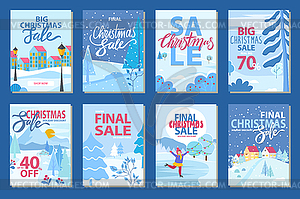 Final Sale on Winter Holidays Set of Promo Posters.
