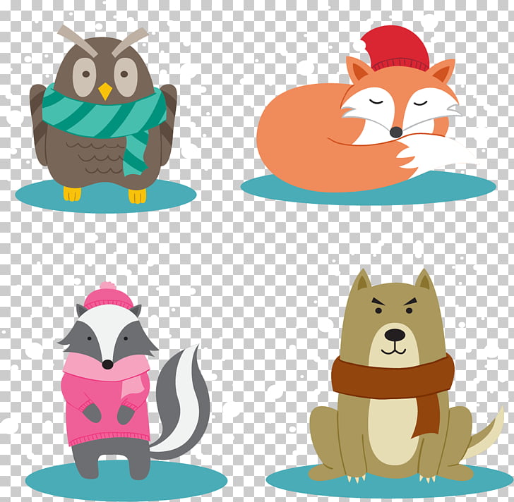 Animal , Small animals warm winter PNG clipart.