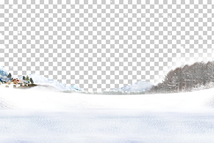 Snow Winter, Winter snow scene unmanned iceberg PNG clipart.
