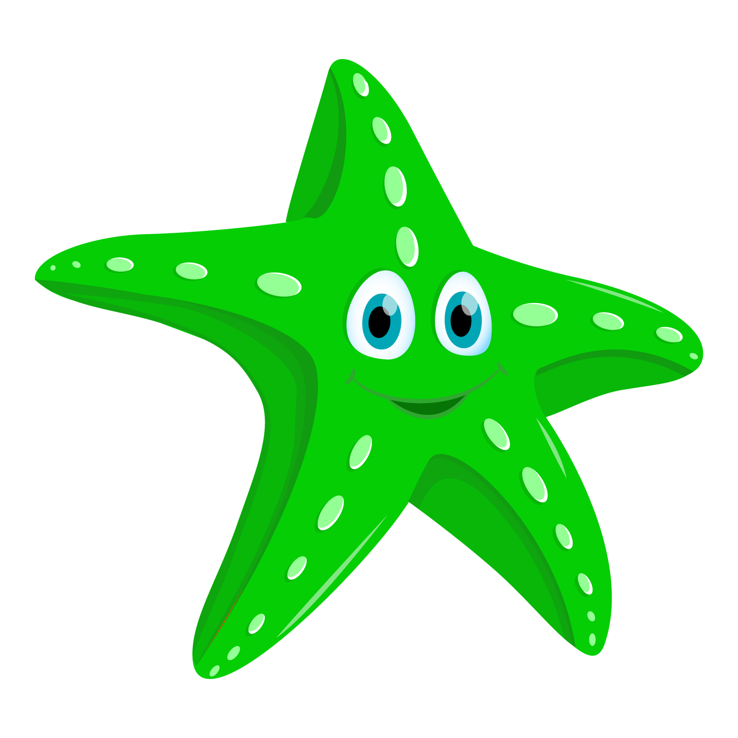 Green clipart starfish, Green starfish Transparent FREE for.