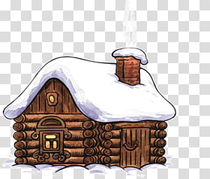 Log cabin Cartoon Cottage Drawing , cartoon house.