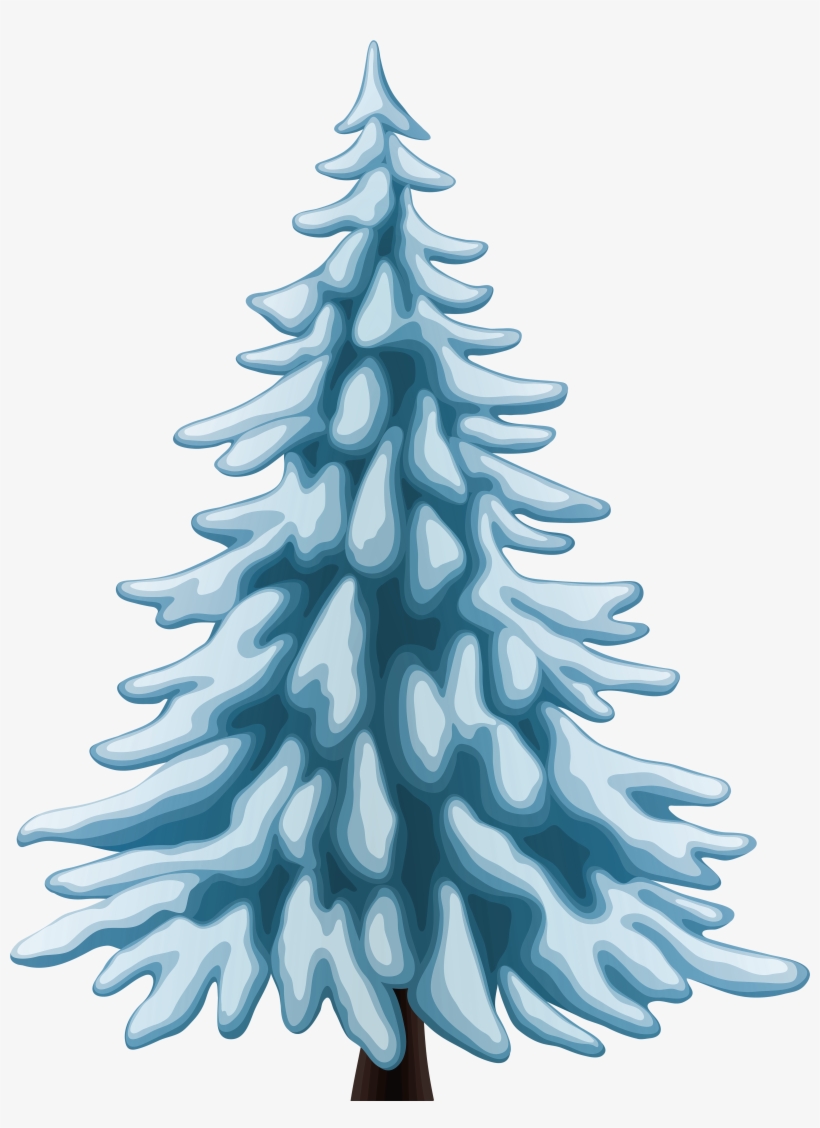 Winter Pine Tree Png Clip Art Image.