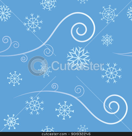 Seamless Wind and Snow stock vector.