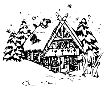 Winter Wonderland Clipart Black And White.