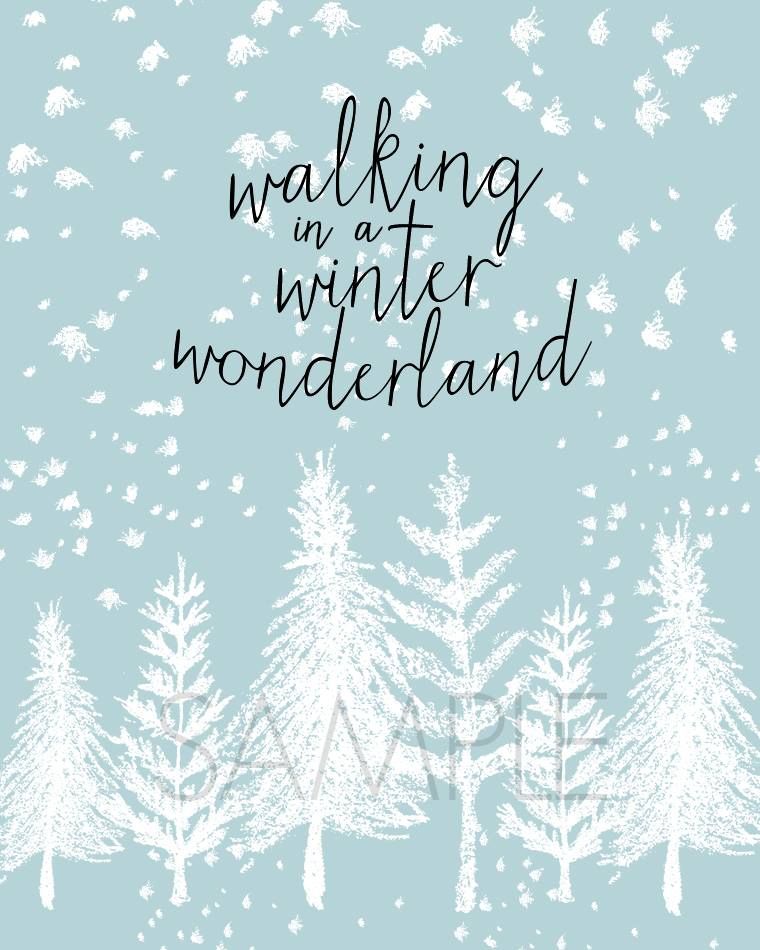 Winter Wonderland Free Printable.