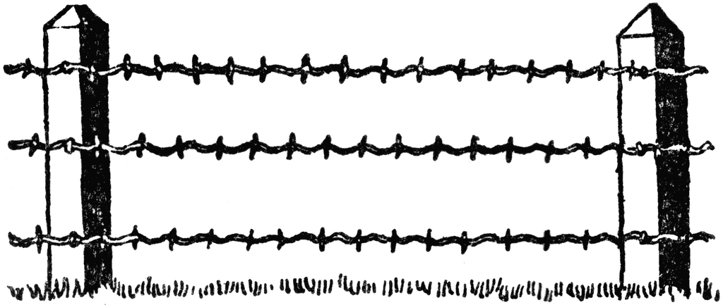 Wire fence clipart.