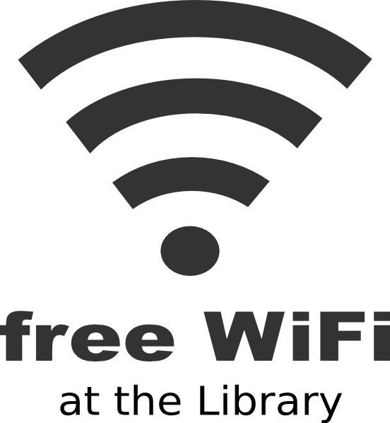 Free Wifi At The Library Clip Art at Clker.com.