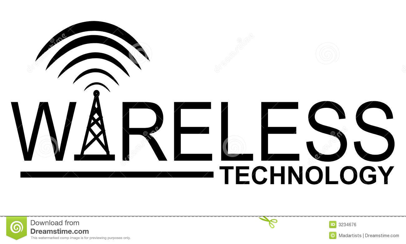 Wireless Technology Logo Royalty Free Stock Image.