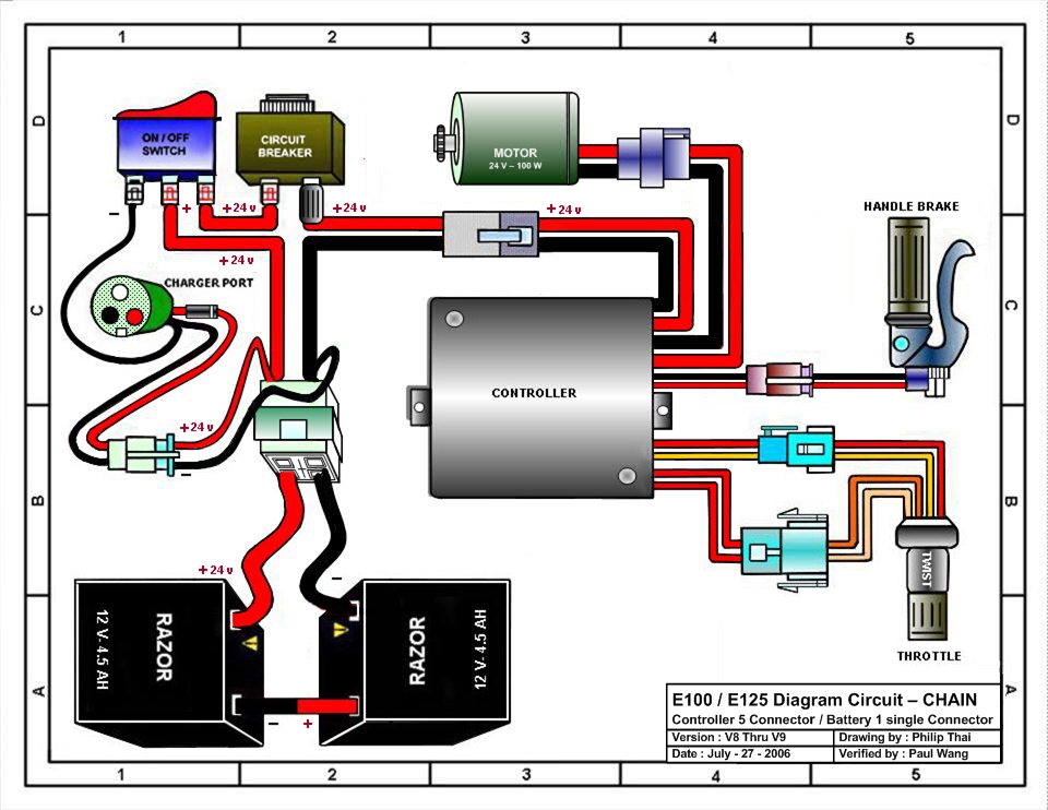 Schematic 24 Volt Electric Scooter Wiring Diagram