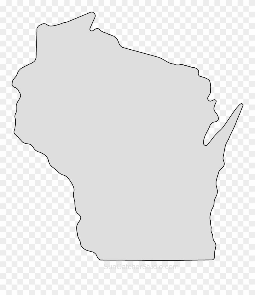 Wisconsin Map Outline Png Shape State Stencil Clip.
