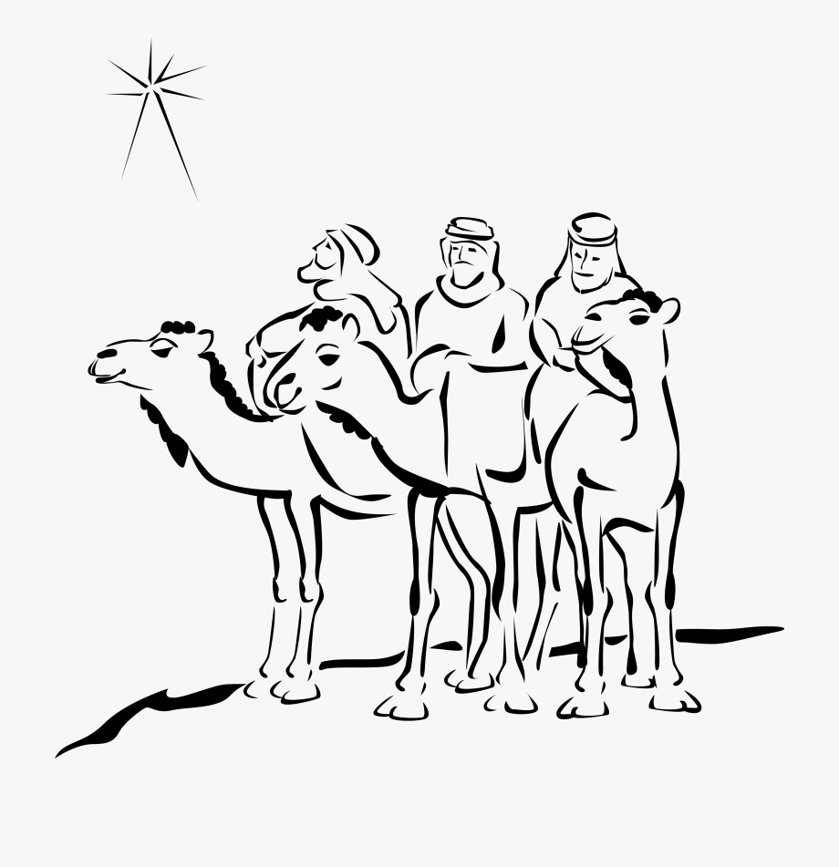 Three Kings Silhouette Clip Art.