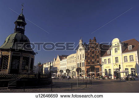 Stock Photograph of Germany, Wismar, Europe, Mecklenburg.