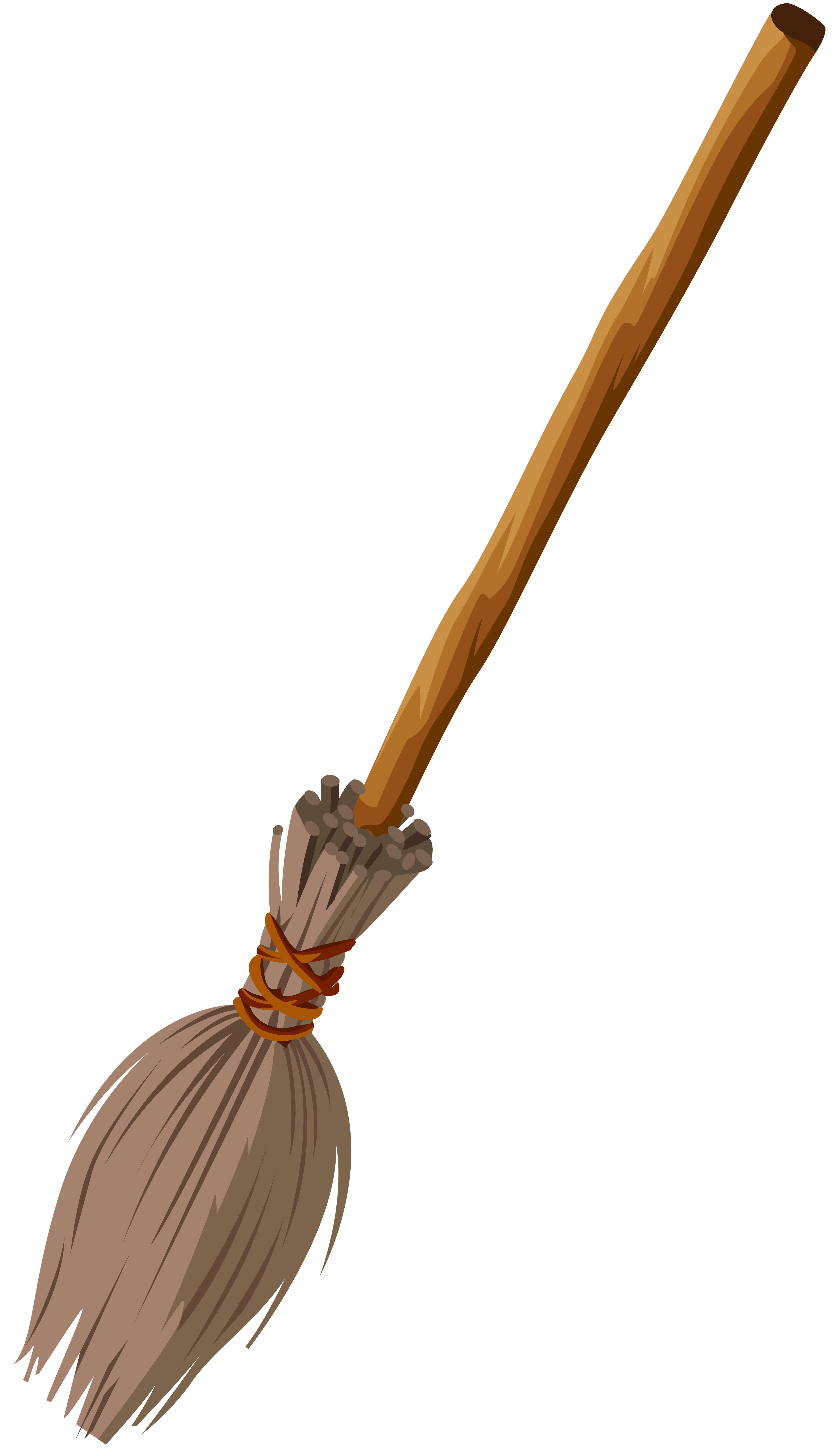 Witch Broom Transparent Clip Art PNG Image.