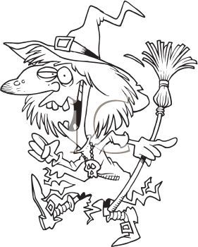 Witch clipart black and white 4 » Clipart Portal.
