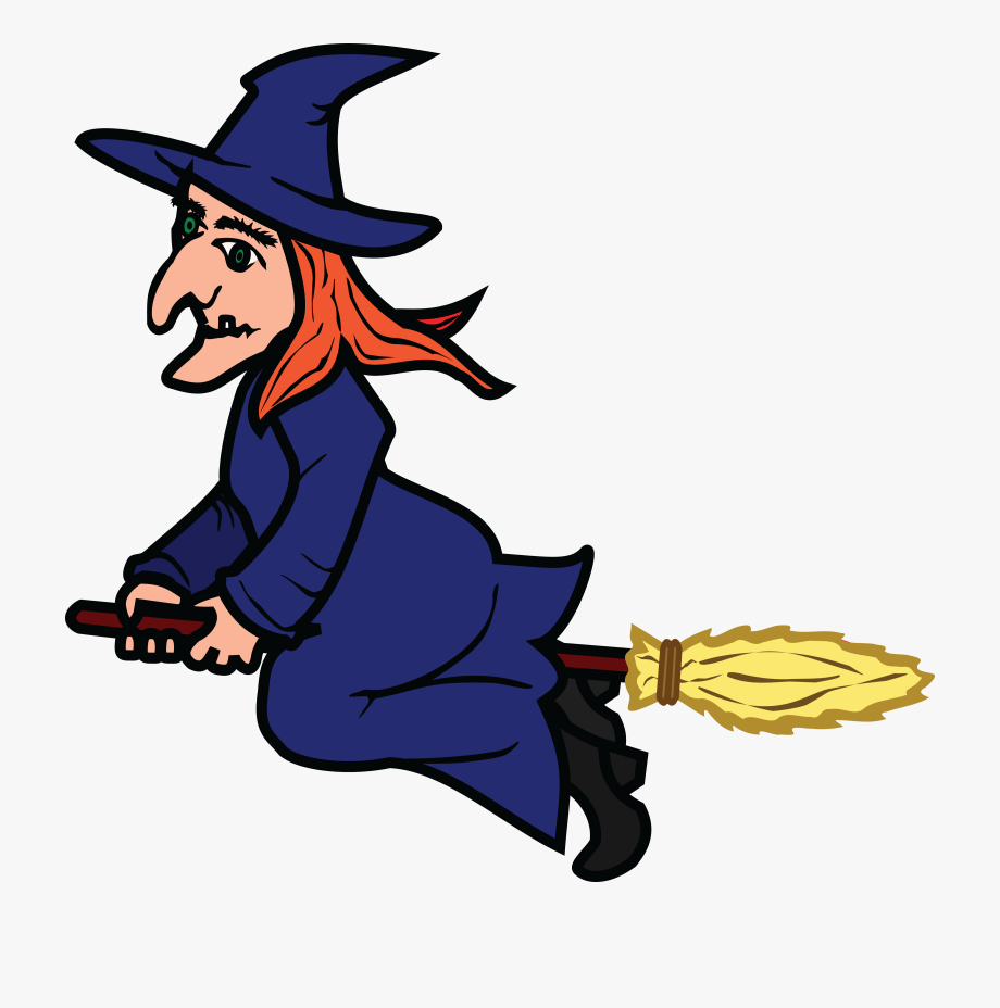 Free Clipart Of A Flying Witch.