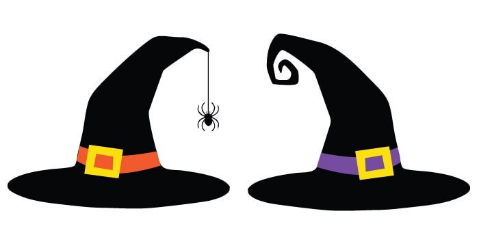 Witch Hat Cut Files + Clip Art.