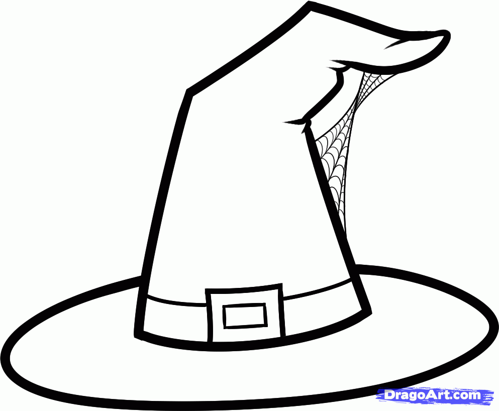 witch hat coloring pages.