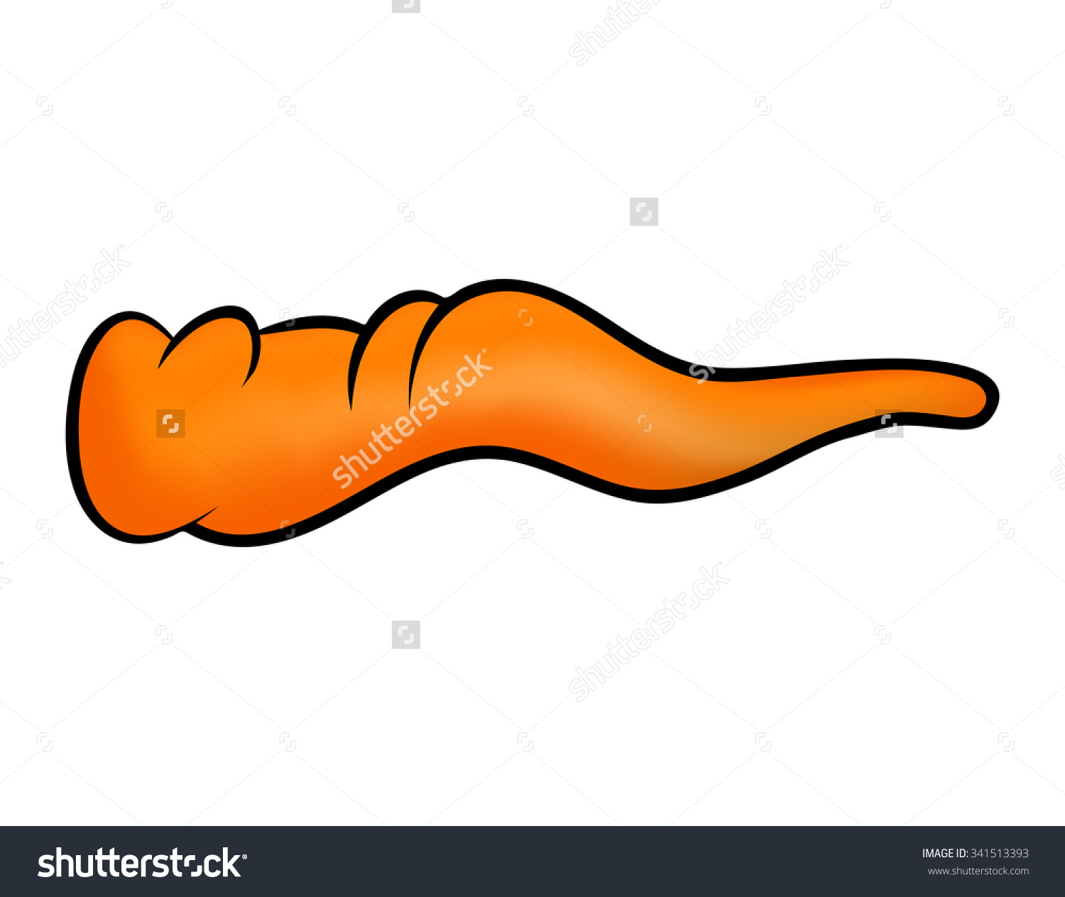 Crooked Cartoon Nose Carrot Nose Witch Stock Vector 341513393.